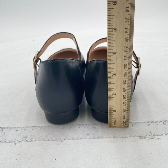 FYS Women Square Toe Low Heel Mary Jane Pumps Flats Ballets Buckled Dress Daily - Picture 4 of 7